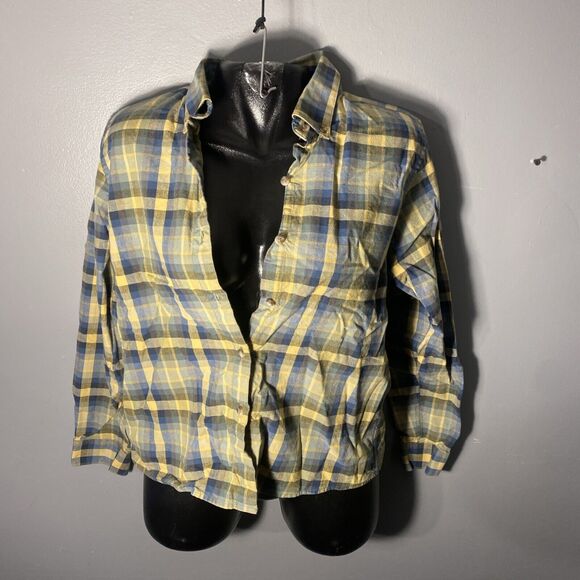 Panhandle Women's Slim Plaid Multi Button Down Long‎ Sleeve Shirt Size M Cotton - Picture 8 of 9